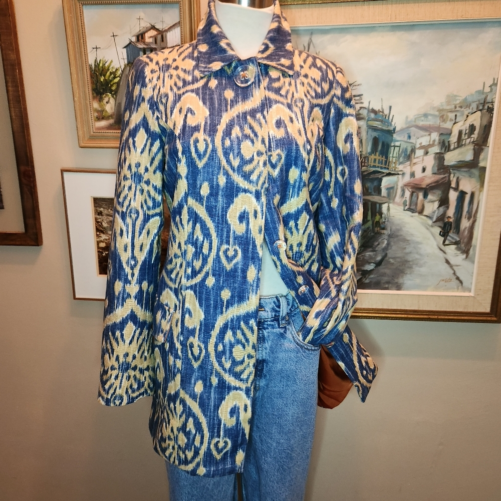 J. Mclaughlin three quarter length ikat jacket